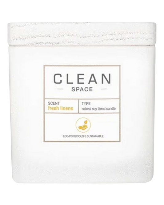 Clean, Space Fresh Linens, Scented Candle, 227 g