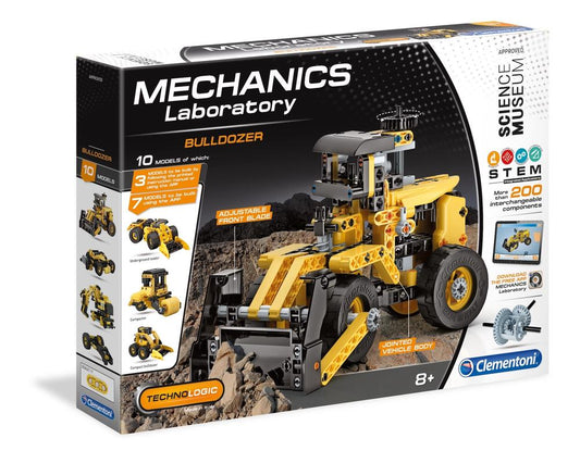 Clementoni, Mechanics Laboratory, Bulldozer, Construction Set, For Boys, 8+ years, 200 pcs