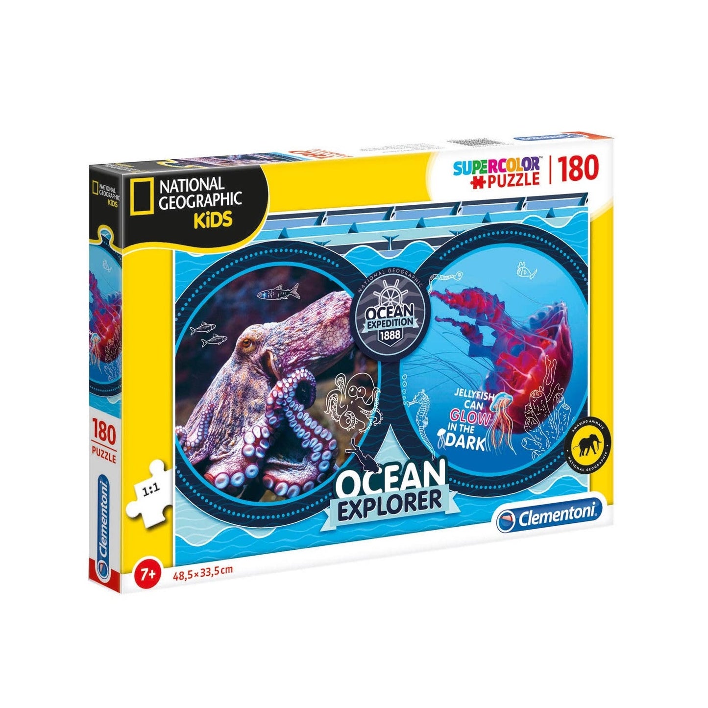 Clementoni, National Geographic Kids, Ocean Explorer, Puzzle, Unisex, 7+ years, 180 pcs