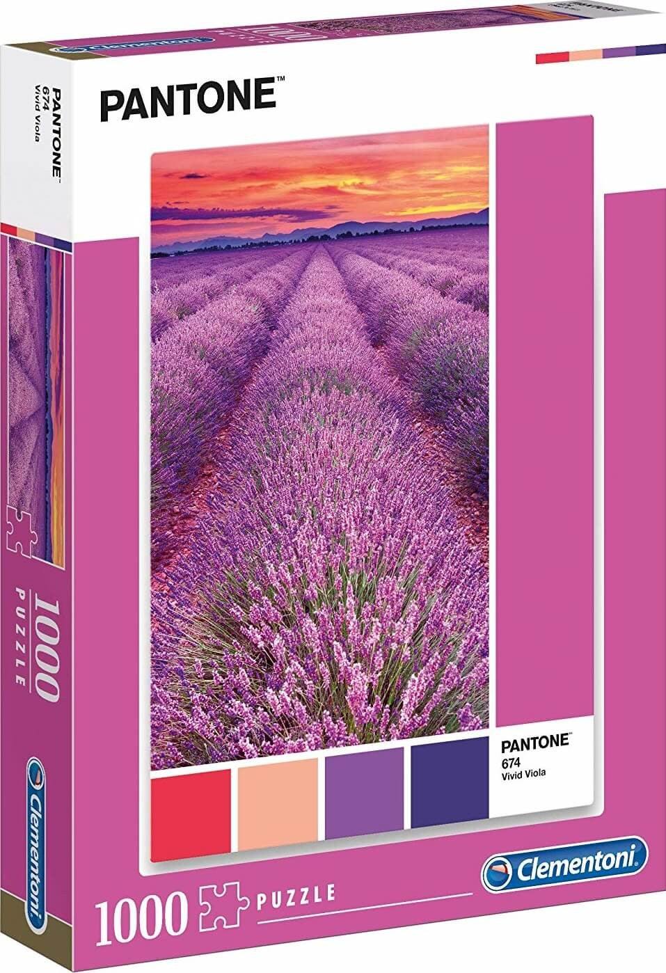 Clementoni, Pantone, Vivid Viola, Puzzle, Unisex, 1000 pcs