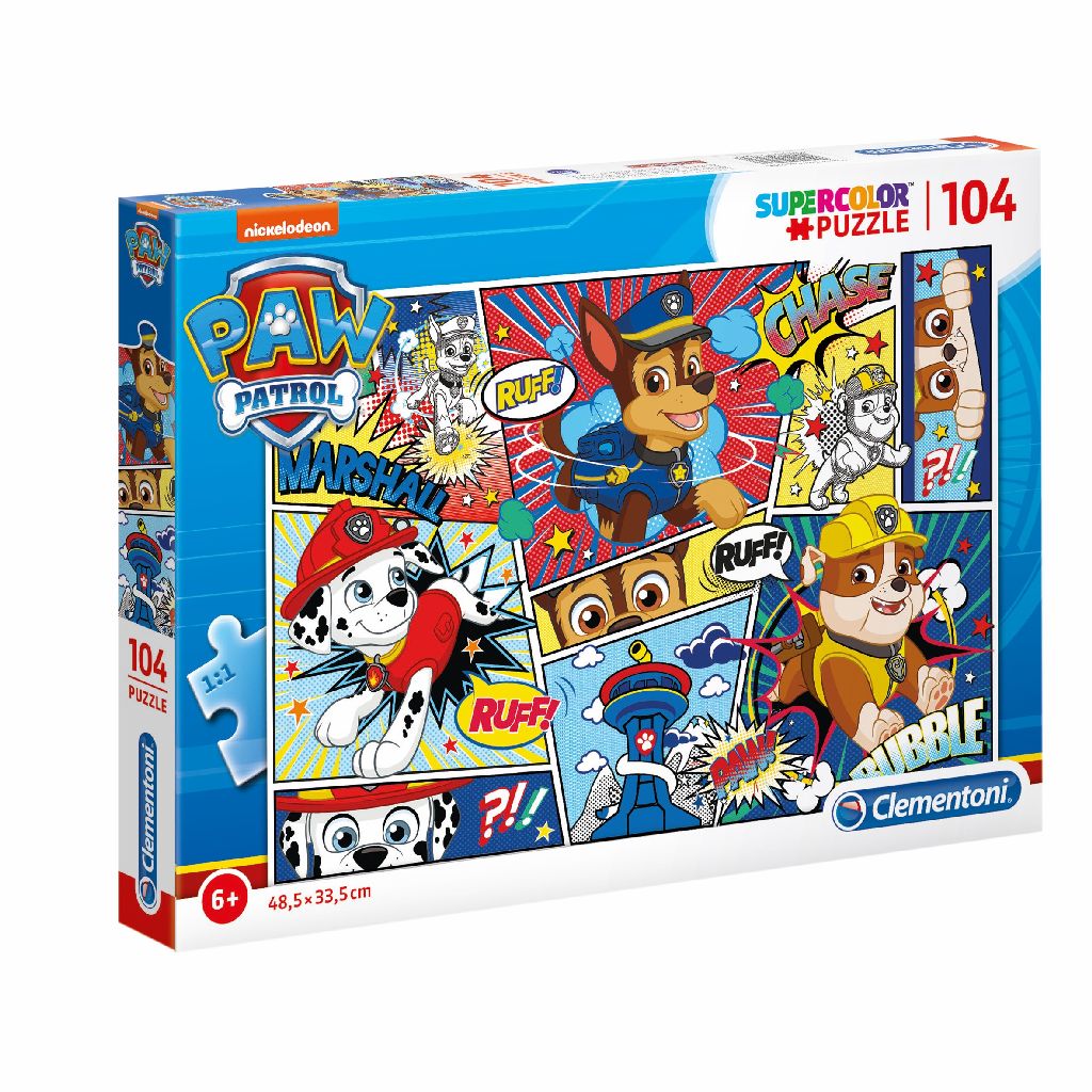 Clementoni, PAW Patrol, Puzzle, Unisex, 6+ years, 104 pcs