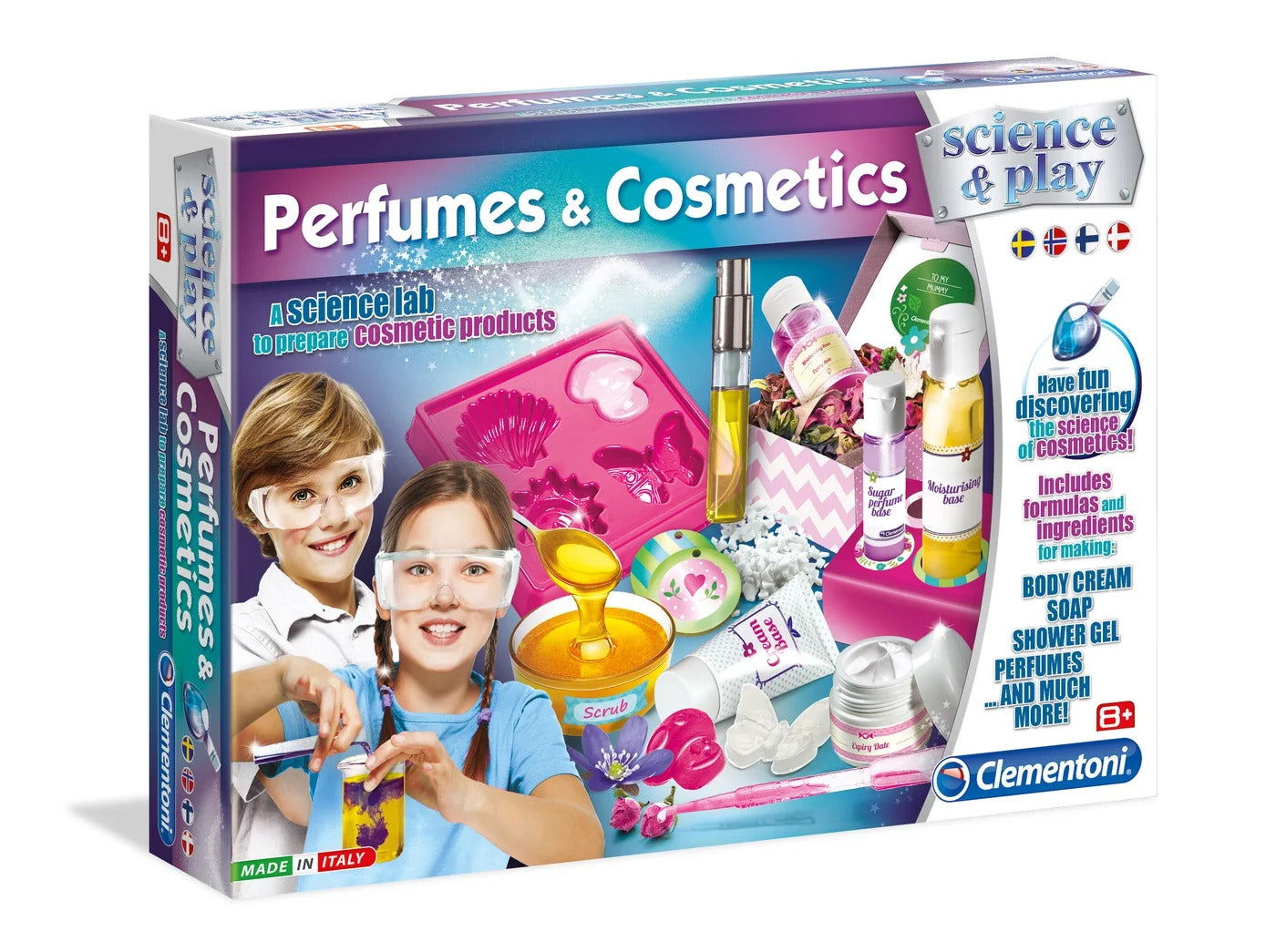 Clementoni, Science & Play, Perfumes & Cosmetics Lab, For Girls, 8+ years