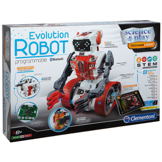 Clementoni, Science & Play, Evolution Robot, Construction Set, 75023, For Boys, 8+ years