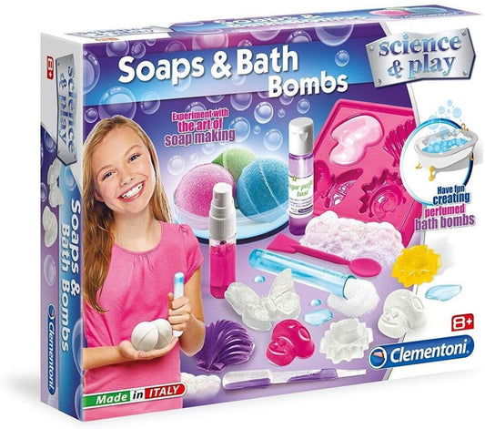 Clementoni, Science & Play, Soap and Bath Bomb, For Girls, 8+ years