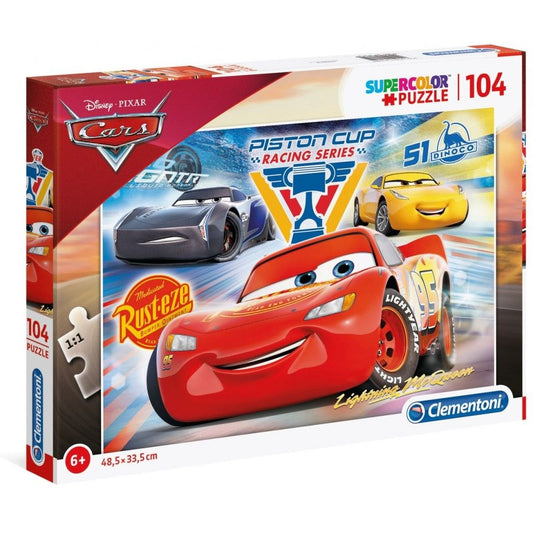 Clementoni, SuperColor, Cars 3 Piston Cup Legends, Puzzle, For Boys, 6+ years, 104 pcs