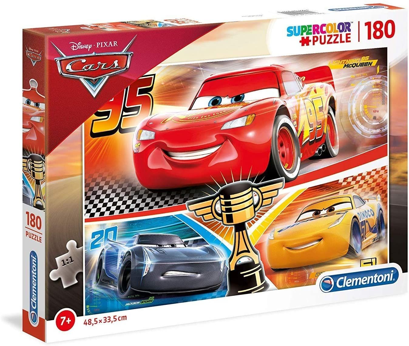 Clementoni, SuperColor, Cars 3, Puzzle, For Boys, 7+ years, 180 pcs