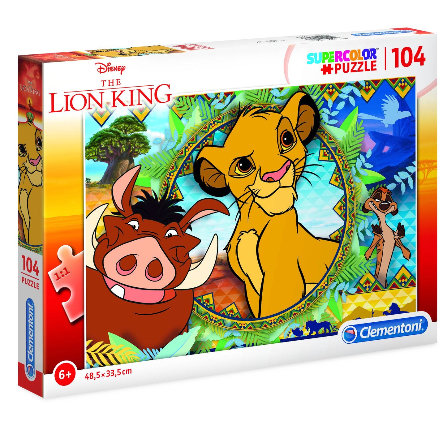 Clementoni, SuperColor, Lion King, Puzzle, Unisex, 6+ years, 104 pcs