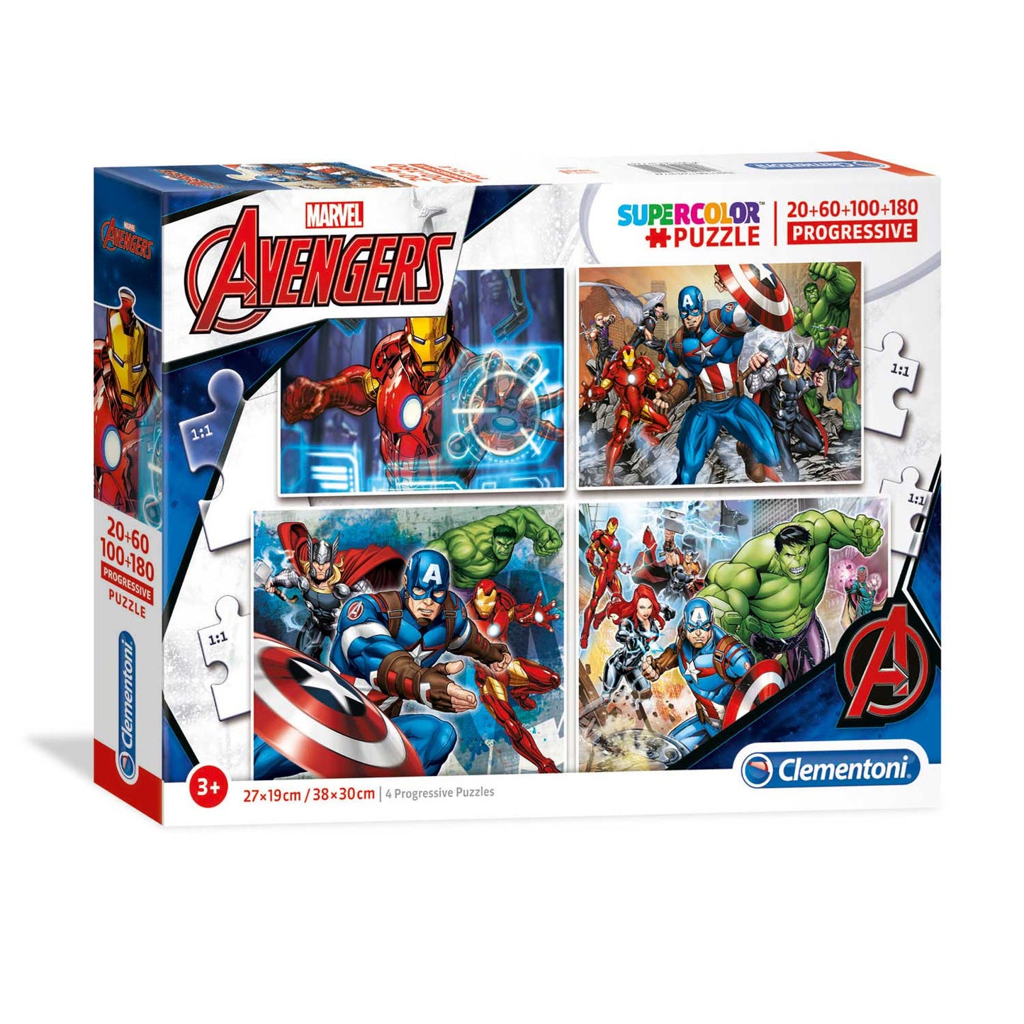 Clementoni, Marvel, The Avengers, Puzzle, For Boys, 5+ years, 4 pcs