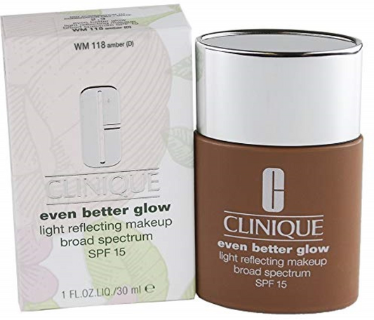 Clinique, Even Better Glow, Light Reflecting, Liquid Foundation, WN 118, Amber, SPF 15, 30 ml