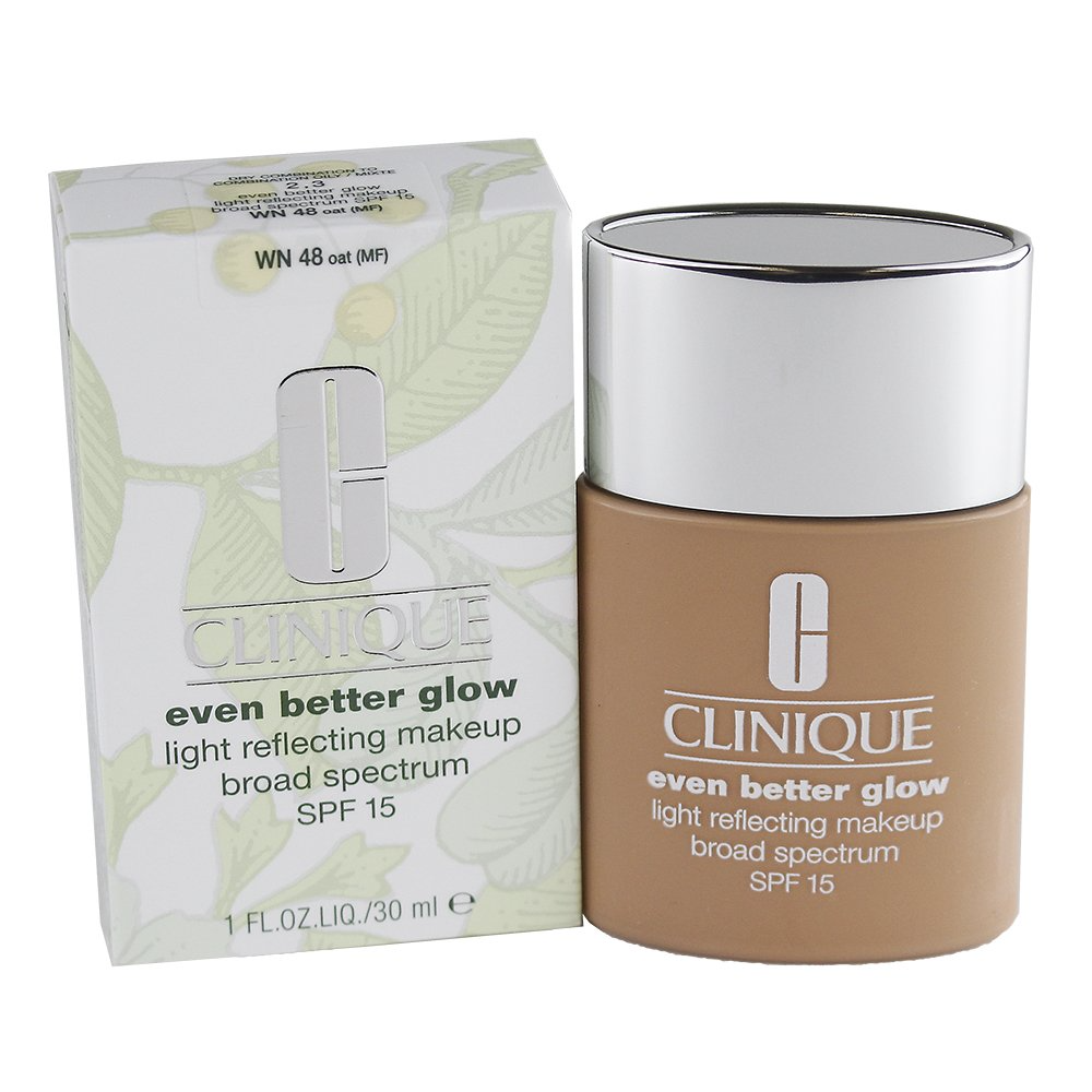 Clinique, Even Better Glow, Light Reflecting, Liquid Foundation, WN 48, Oat, SPF 15, 30 ml