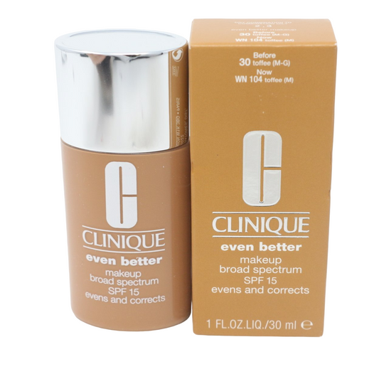 Clinique, Even Better, Paraben-Free, Hydrating, Liquid Foundation, 30, Toffee, SPF 15, 30 ml