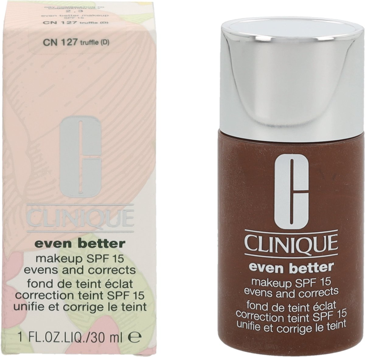 Clinique, Even Better, Paraben-Free, Hydrating, Liquid Foundation, CN 127, Trufle, SPF 15, 30 ml