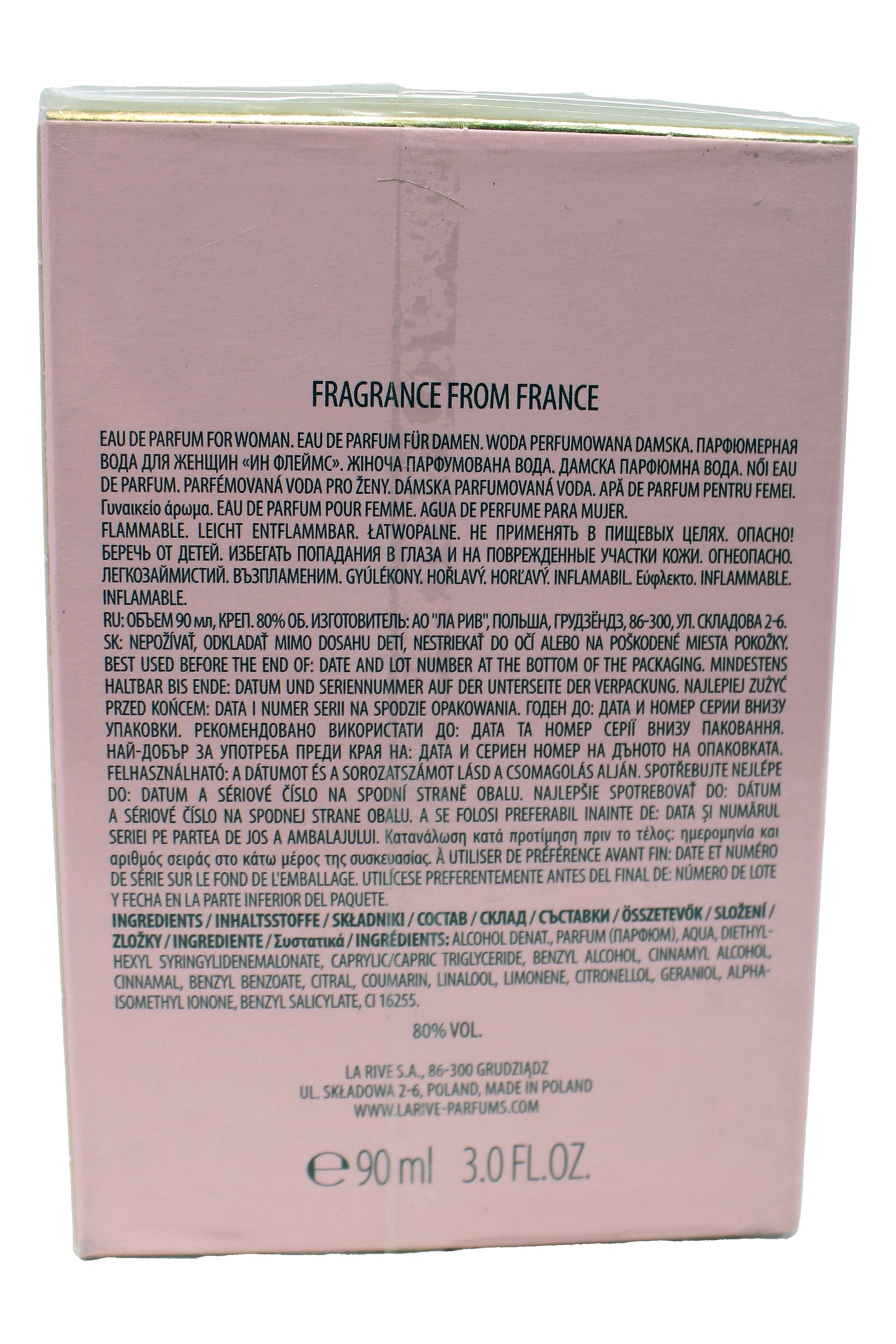 La Rive In Flames Pour Femme Eau De Parfum 3 Ounces