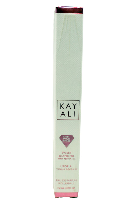 Huda Beauty Sweet Diamond Pink Pepper & Utopia Vanilla Coco Rollerball 2X5ML