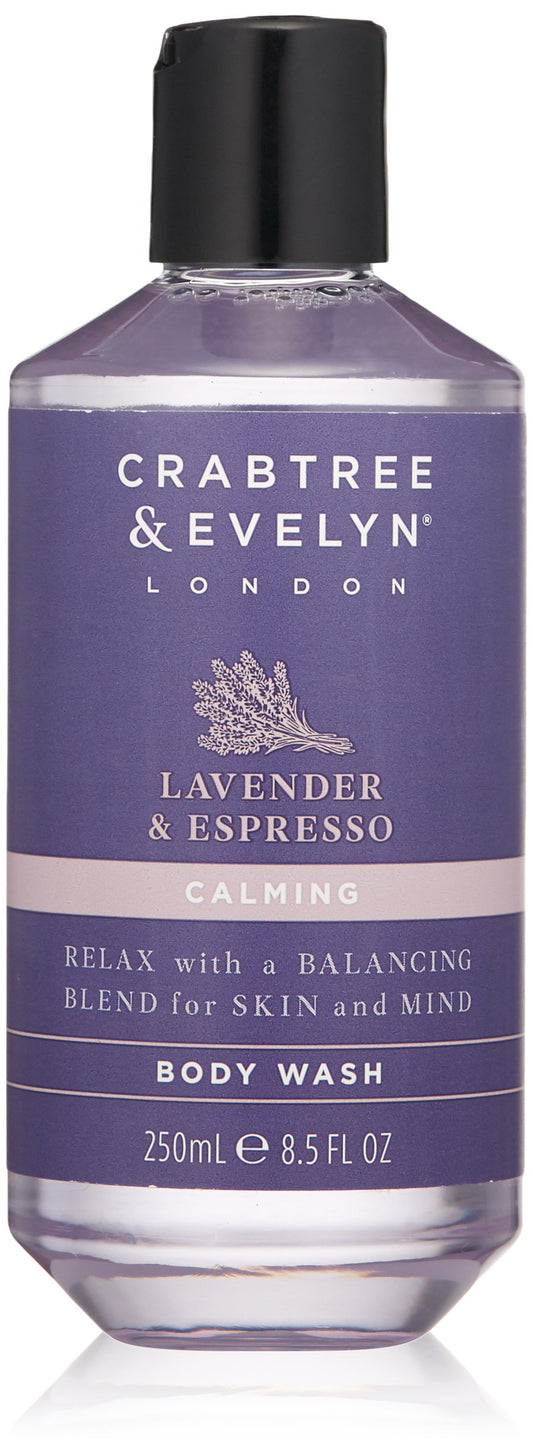 Crabtree & Evelyn, Lavender & Espresso, Calming, Body Wash, 250 ml