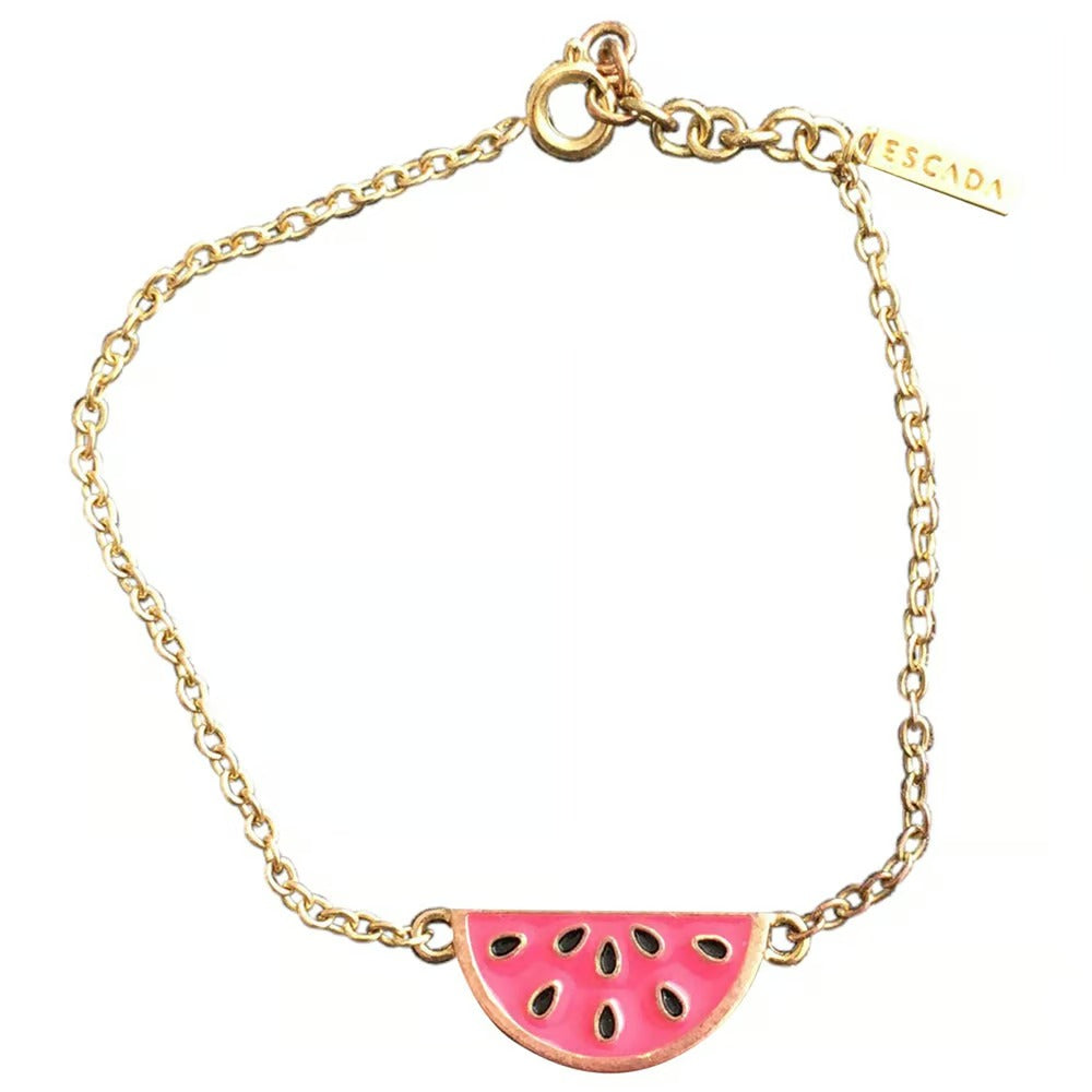 Escada, Summer Limited Edition - Sorbetto Rosso, Melon, Base Metal Bracelet, 11939595, 17 cm, Gold, For Women