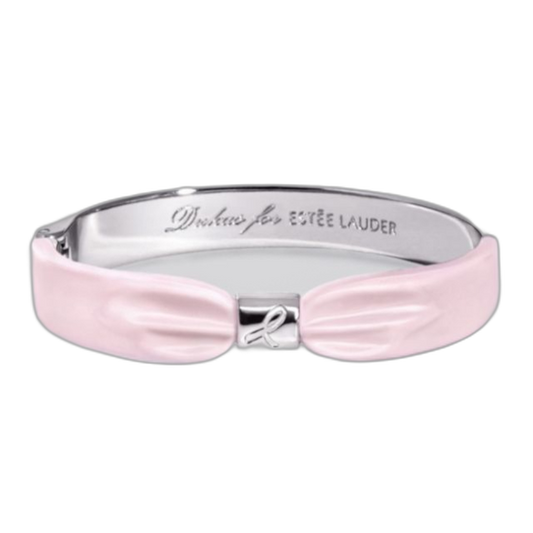 Estee Lauder, Dukas Collection 2021 - Pink Ribbon, For Breast Cancer Awareness Campaign, Base Metal Bracelet, Pink, For Women