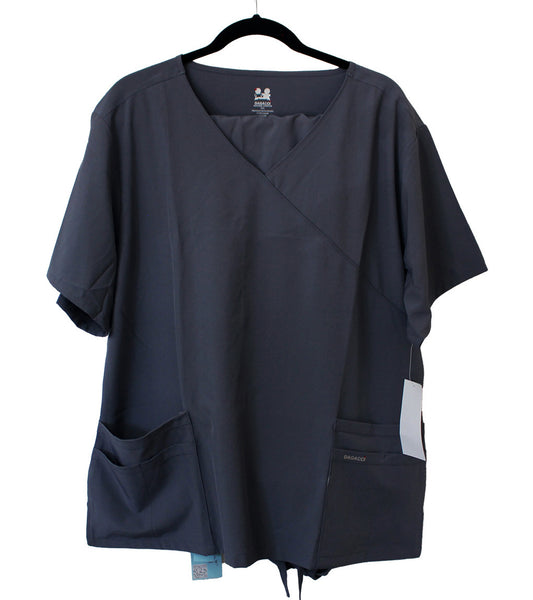 Dagacci Women's Scrub Set, Pewter Gray, 2XL