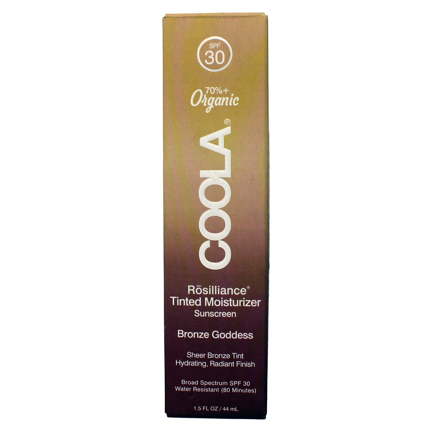 COOLA Organic Rosilliance Tinted Moisturizer Sunscreen Bronze Goddess 1.5 Ounces
