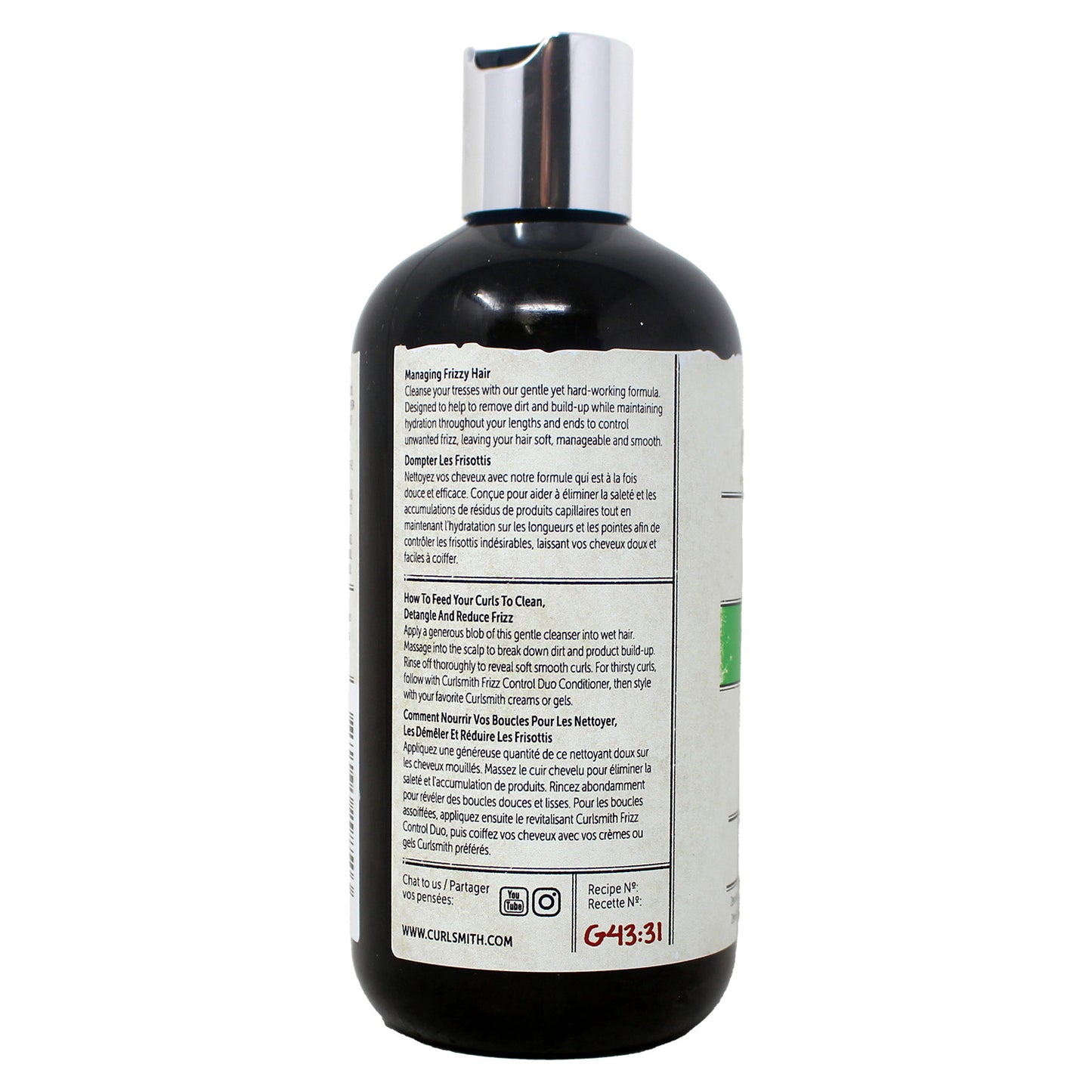 CURLSMITH - Frizz Control Cleanser Shampoo, 355ml/12 fl oz