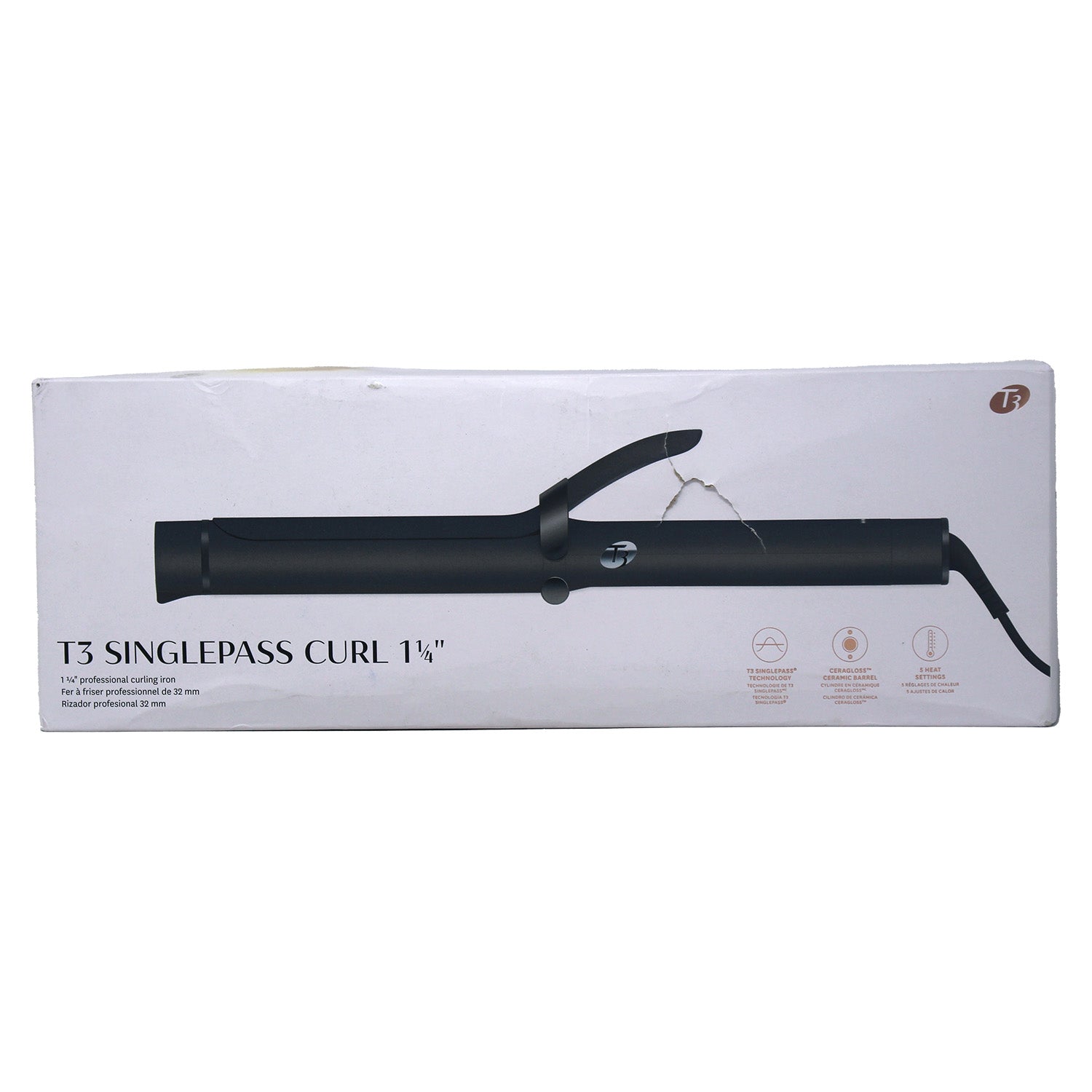 T3 Graphite Single Pass Curling Iron curl popular 1 1/4