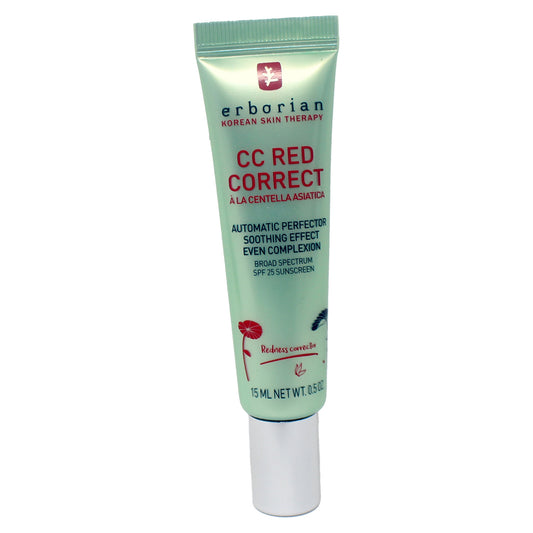 Erborian CC Red Correct Automatic Perfector Soothing Effect Even Complextion SPF 25 0.5 Ounce