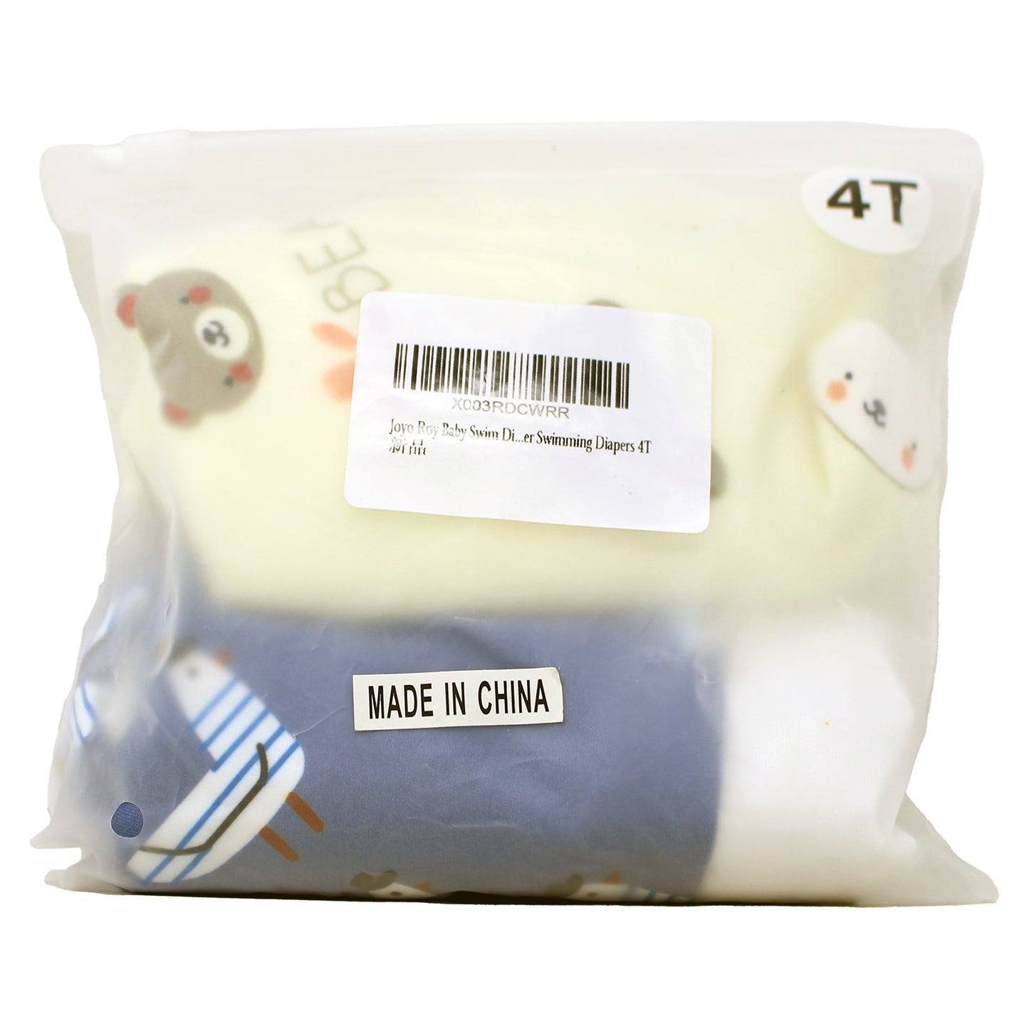 Joyo Roy 2 Pieces Reusable Baby Swim Diapers Boys 4T (Pigeon/Grizzly Bear)