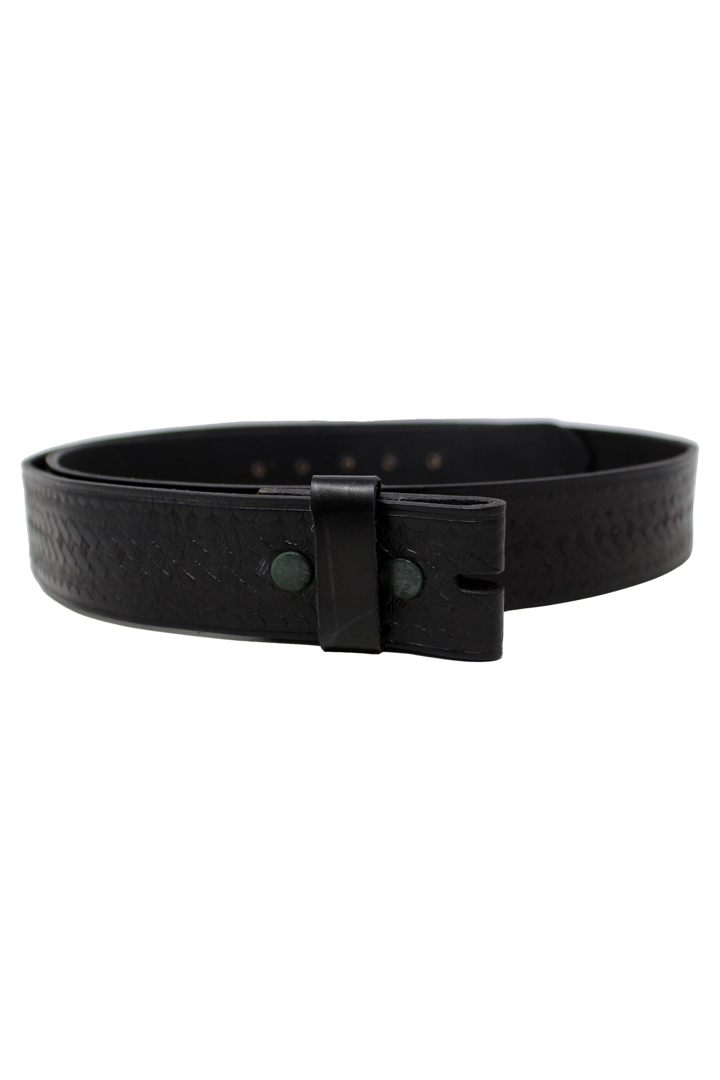 Solar 1 Duty Gear 54 Inch Waist Basketweave Leather Garrison Belt (Black)