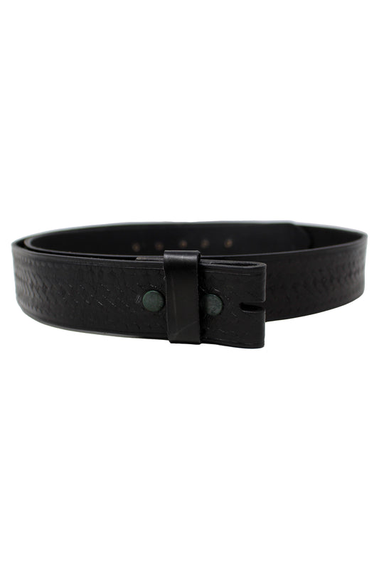 Solar 1 Duty Gear 54 Inch Waist Basketweave Leather Garrison Belt (Black)