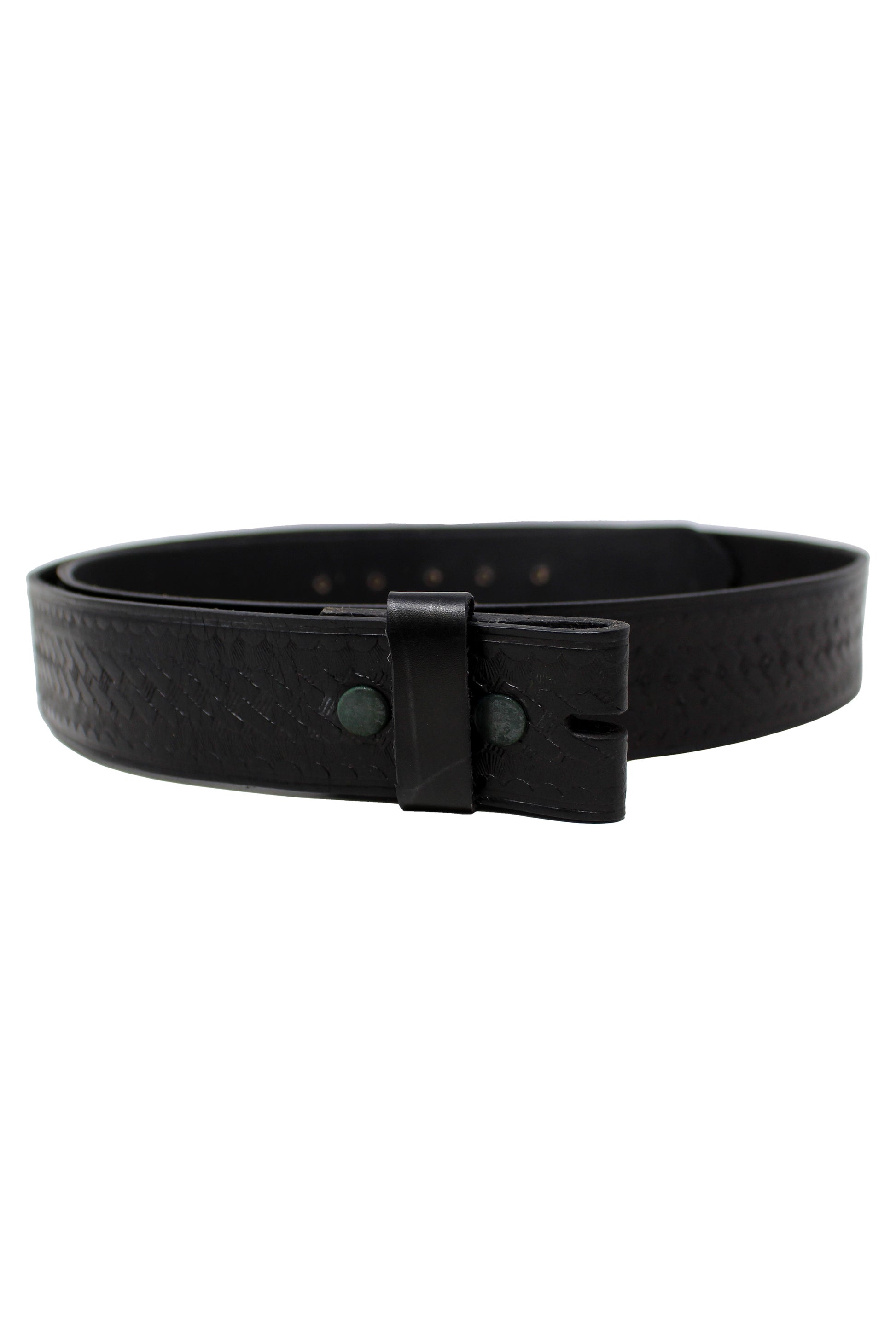 Solar 1 Duty Gear 52 Inch Waist Basketweave Leather Garrison Belt (Black)