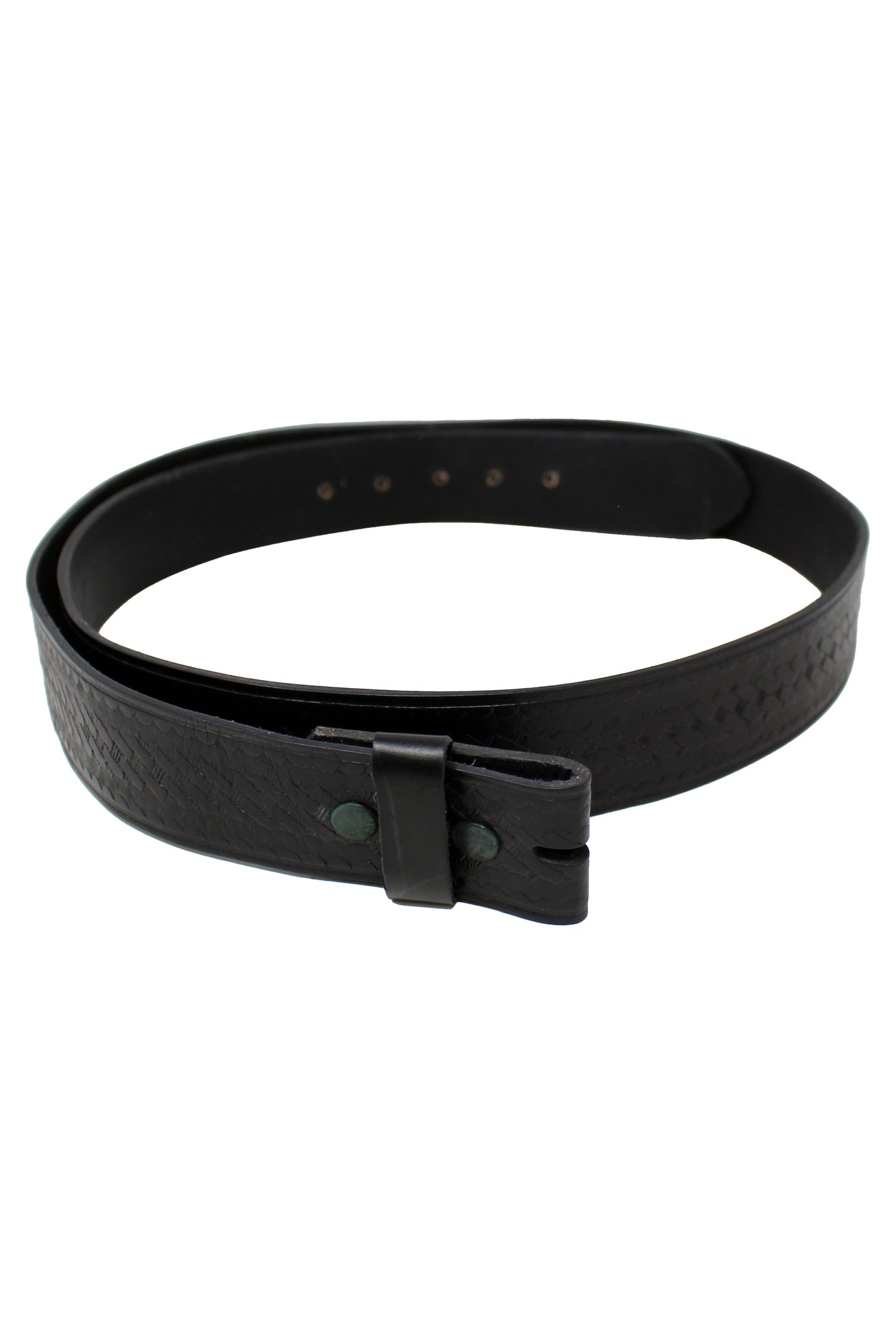 Solar 1 Duty Gear 54 Inch Waist Basketweave Leather Garrison Belt (Black)