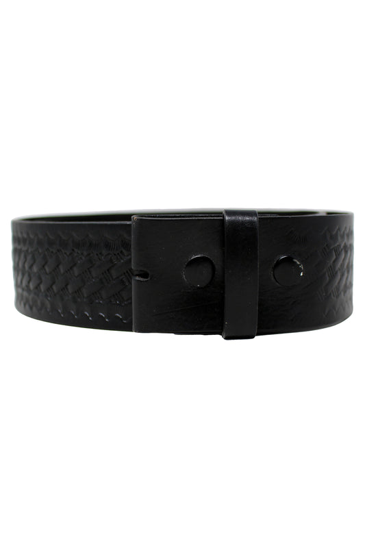 Duty Gear 36 Inch Waist Basketweave Leather Belt (Black)