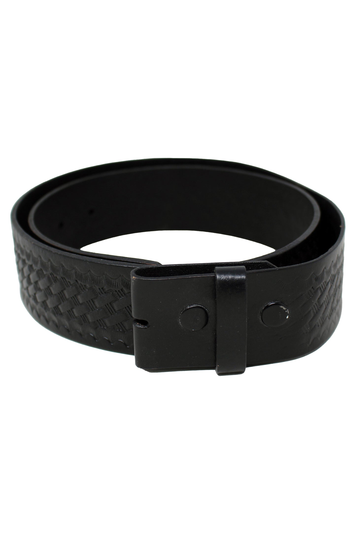 Duty Gear 36 Inch Waist Basketweave Leather Belt (Black)