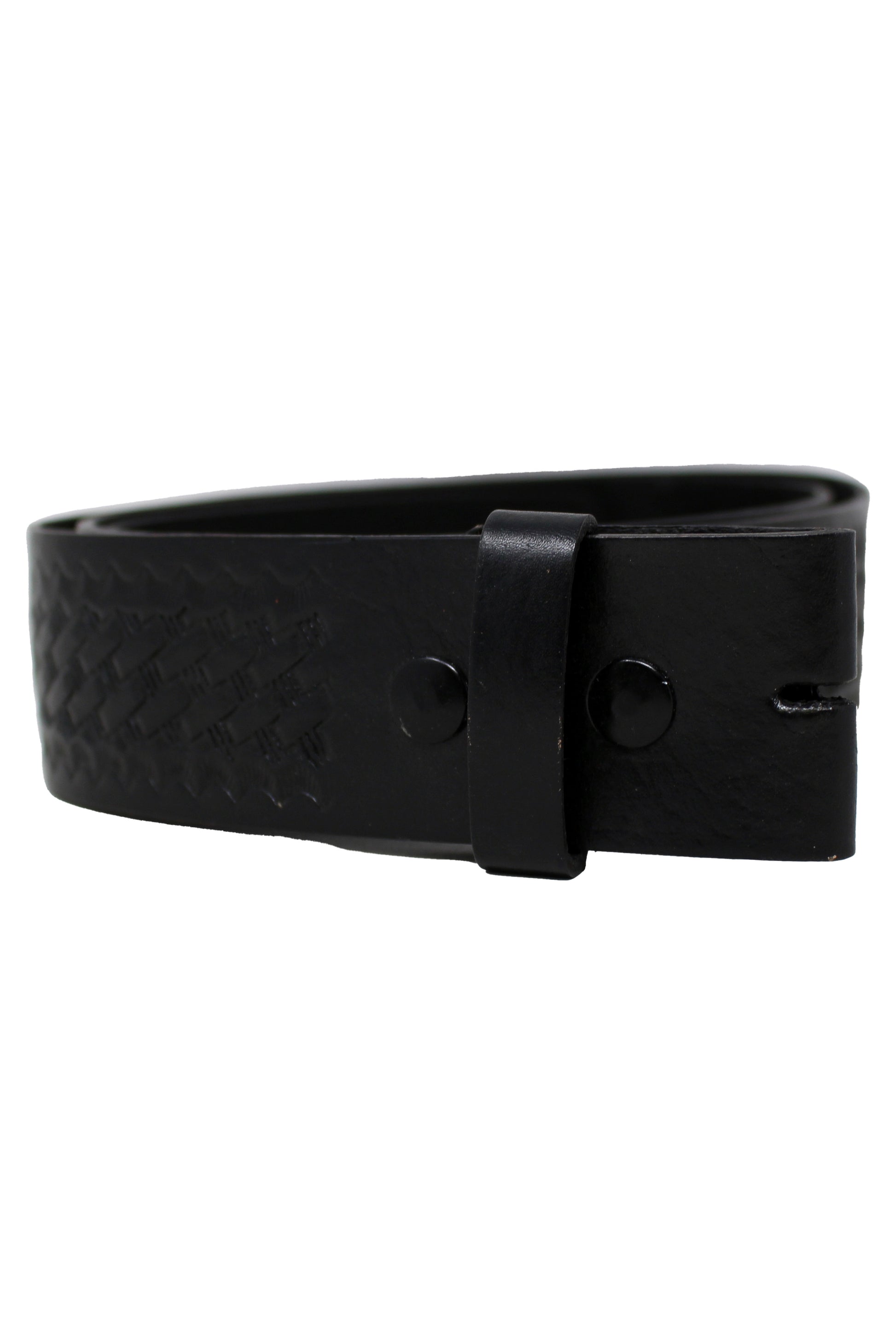 Duty Gear 44 Inch Waist Basketweave Leather Belt (Black)
