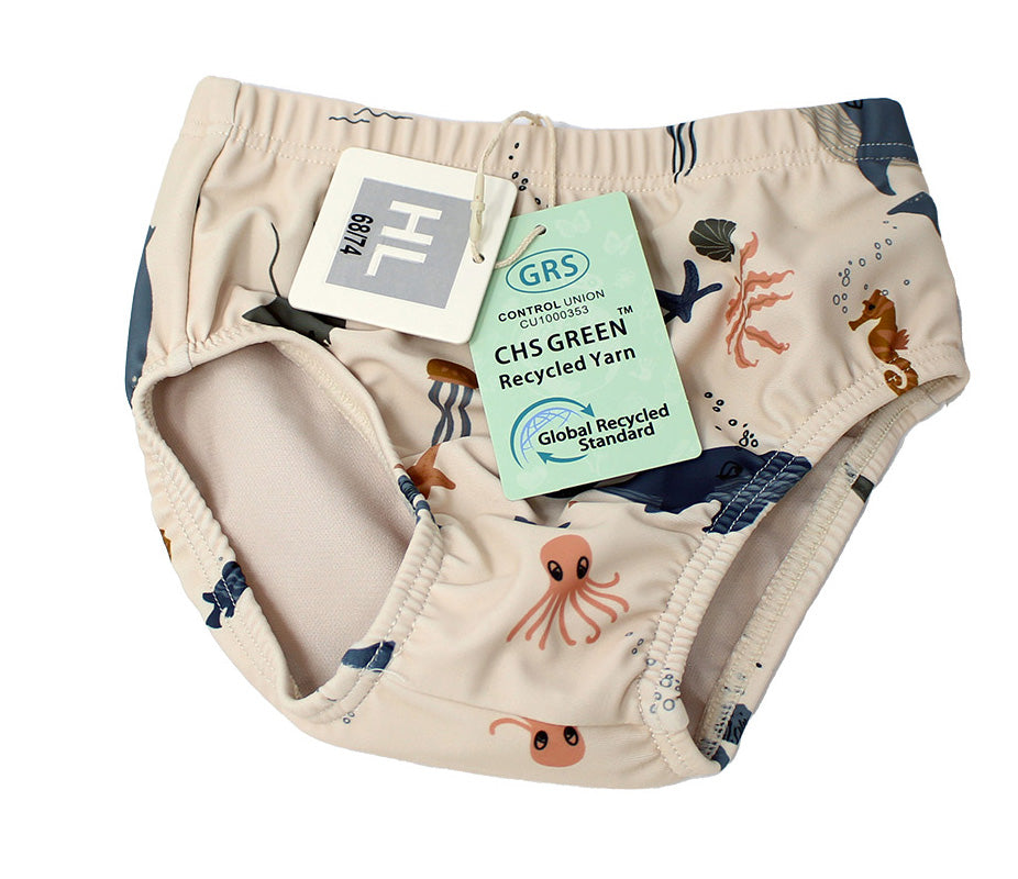 LDIOIF Infant Baby Boys Reusable Swim Diapers 3-9 Months (Marine Life)