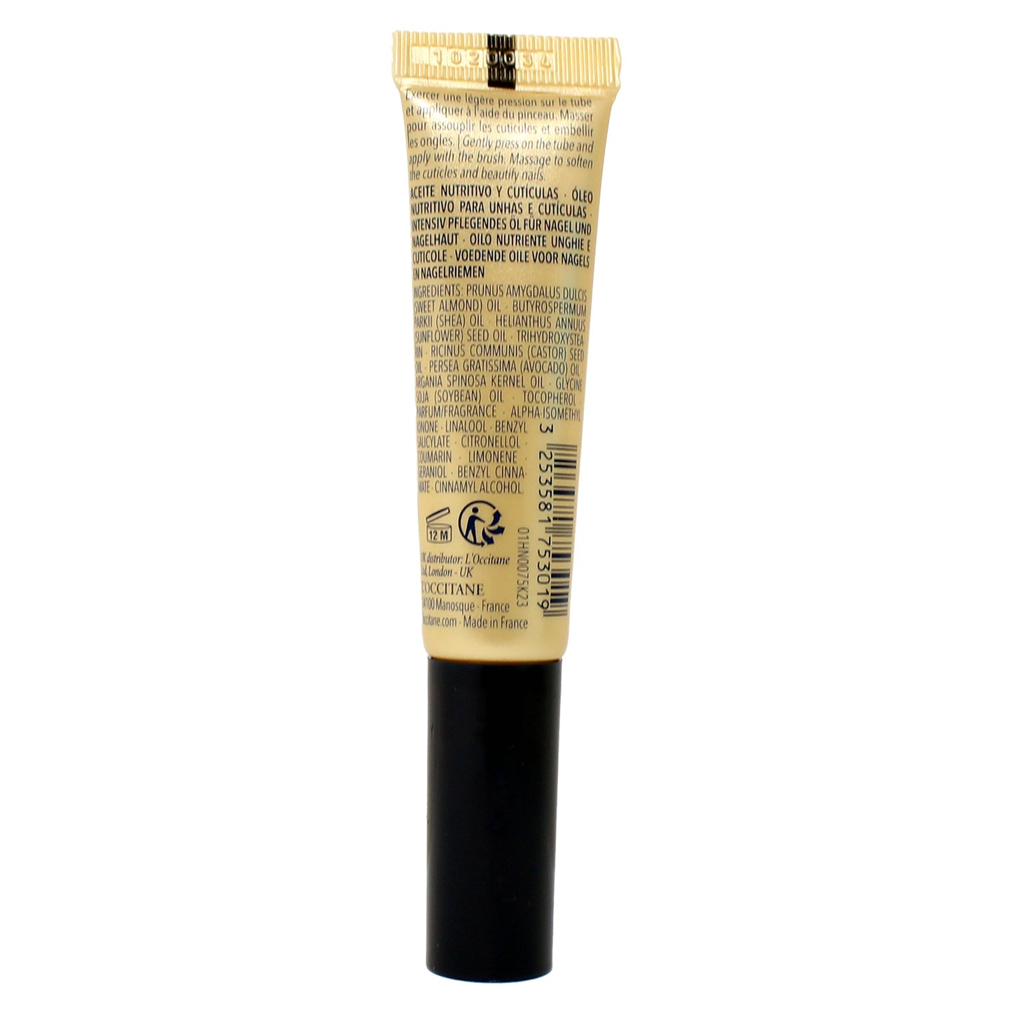 L'Occitane Shea Nourishing Nail and Cuticle Oil With 30% Shea Oil 0.25 Fl Ounce