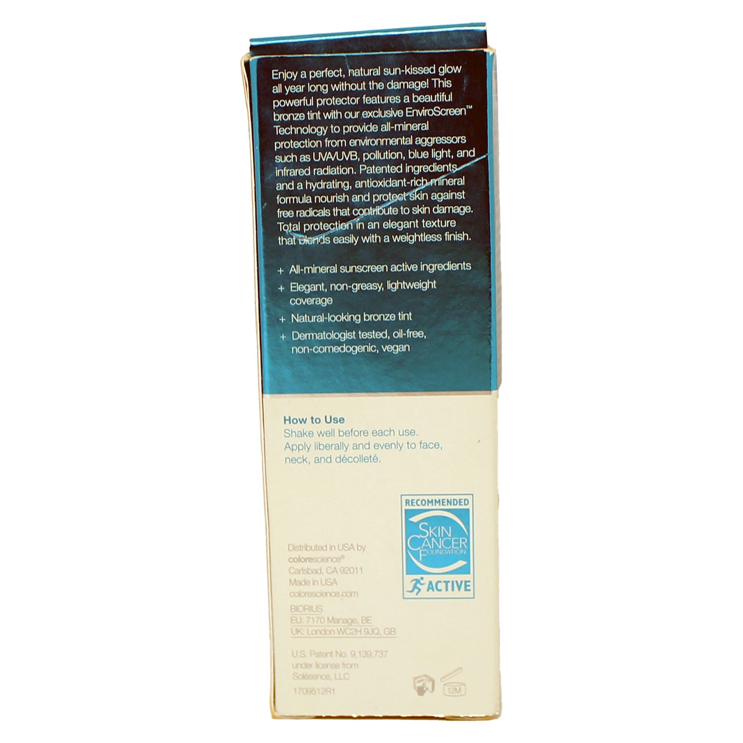 Colorescience Sunforgettable Face Shield Bronze SPF 50, 1.8 Fl Oz