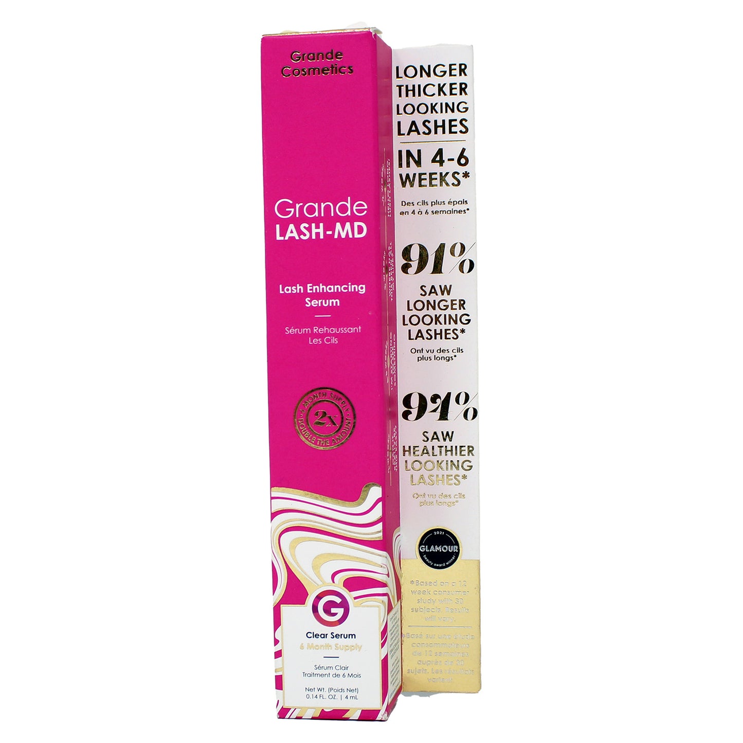 Grande Cosmetics Grande Lash MD Lash Enhancing Serum Clear Serum 6 Month Supply 0.14 Fl Ounce