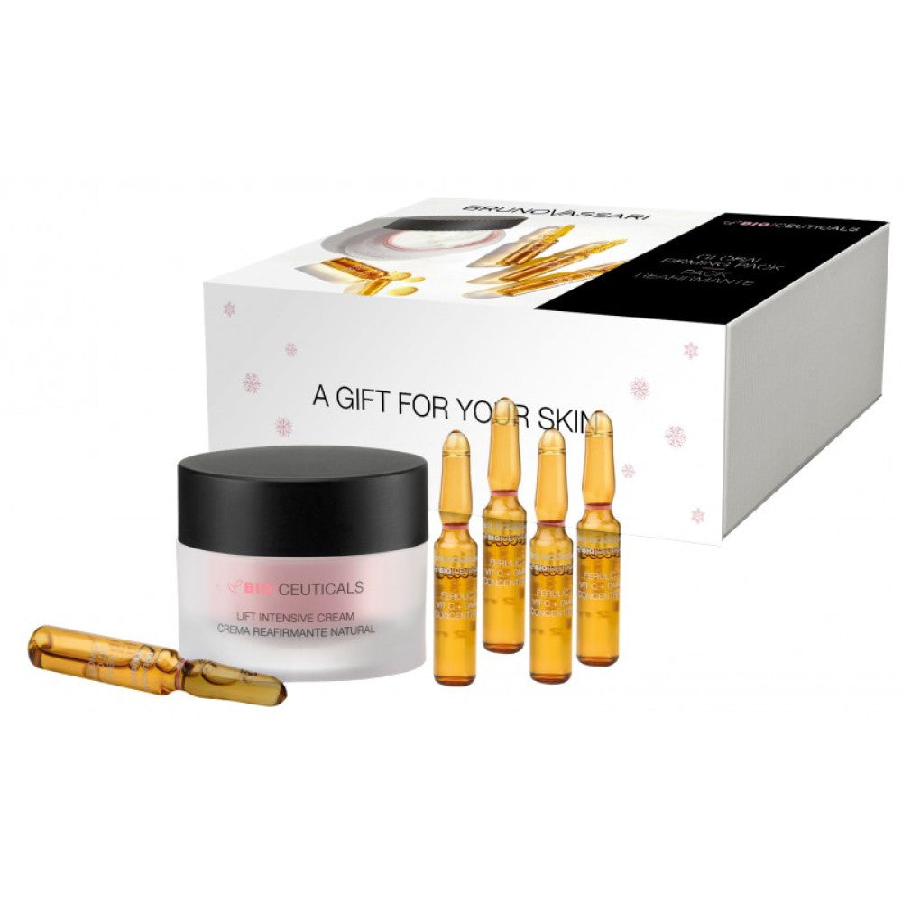 A Gift For Your Skin Set Bruno Vassari: Bio Ceuticals Lift Intensive, Anti-Ageing, Cream, For Face, 50 ml + Bioceuticals Ferulic + Vit C + DMAE Concentrate, Firming, Serum, For Face, 7 pcs, 2 ml