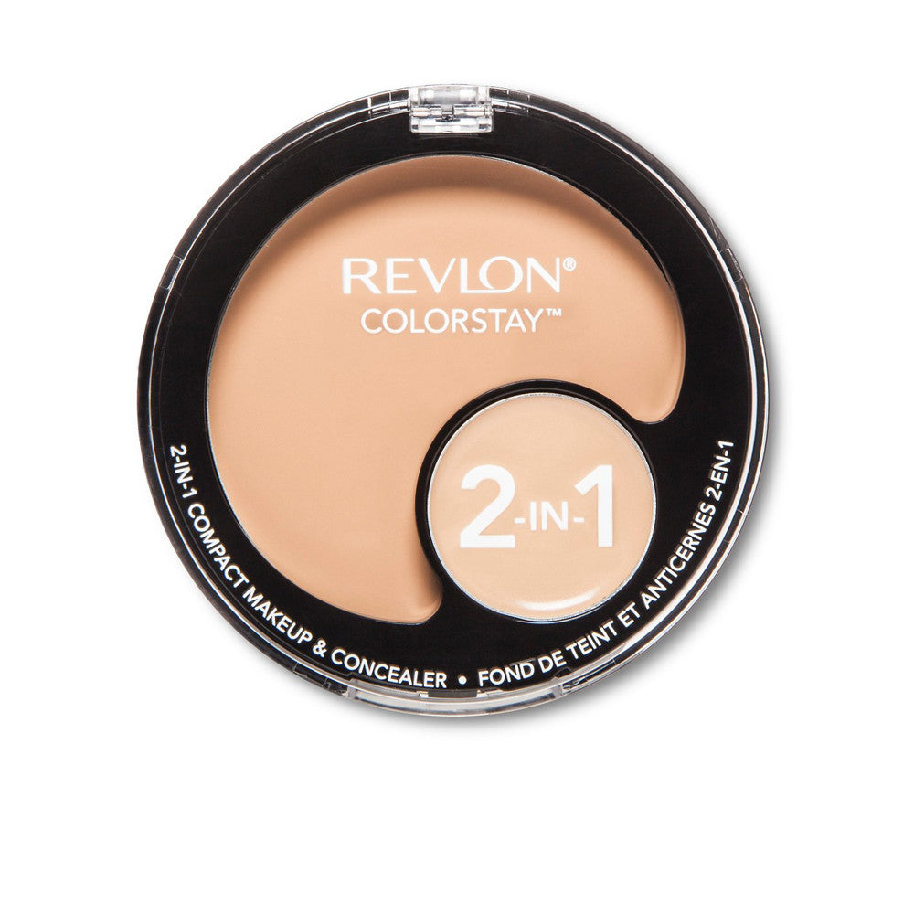 Revlon, Colorstay, Compact Powder Foundation & Concealer 2-In-1, 240, Medium Beige, 11 g