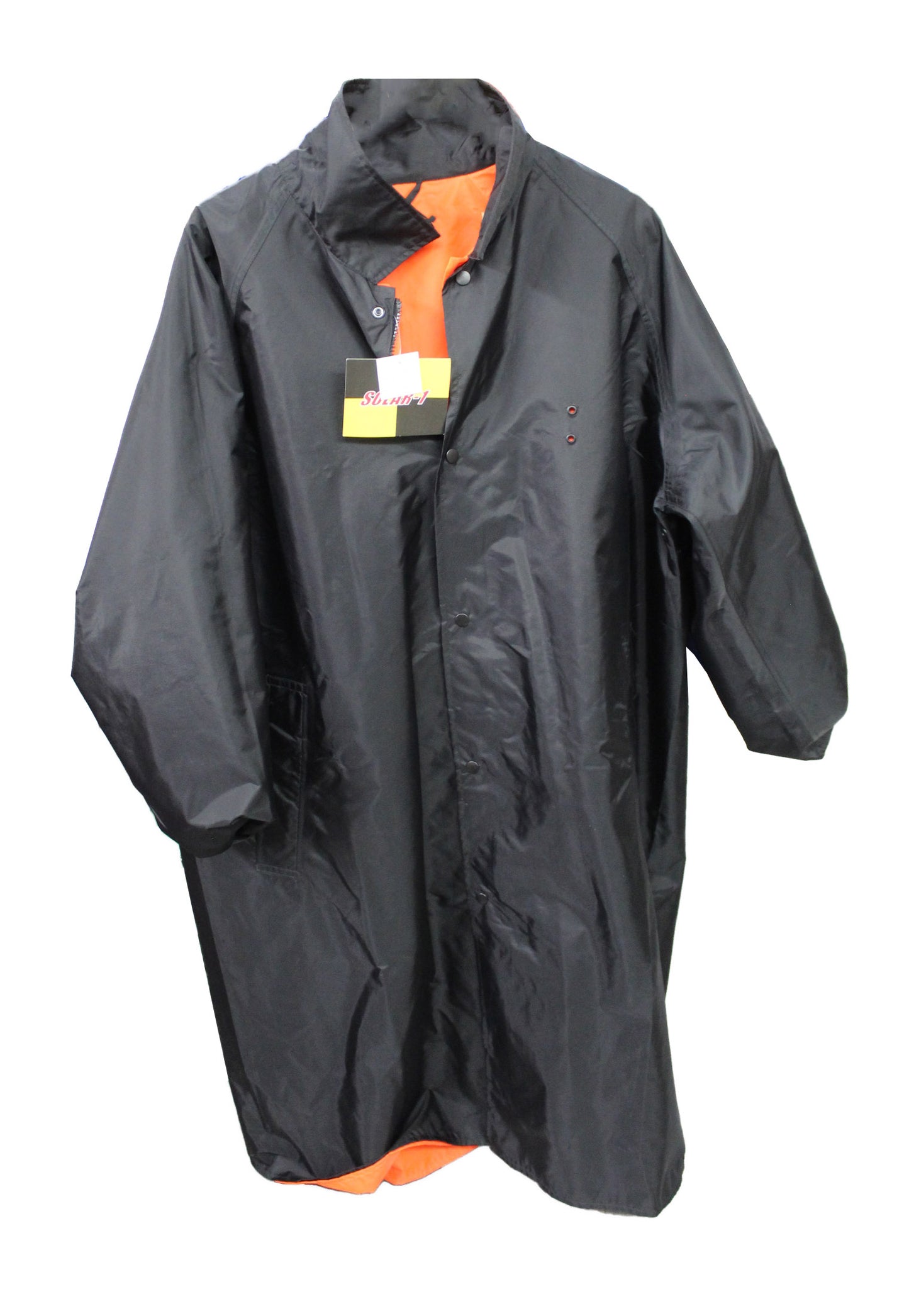 Solar 1 Clothing Knee Length Police Raincoat Reversible RR01 Orange/Black
