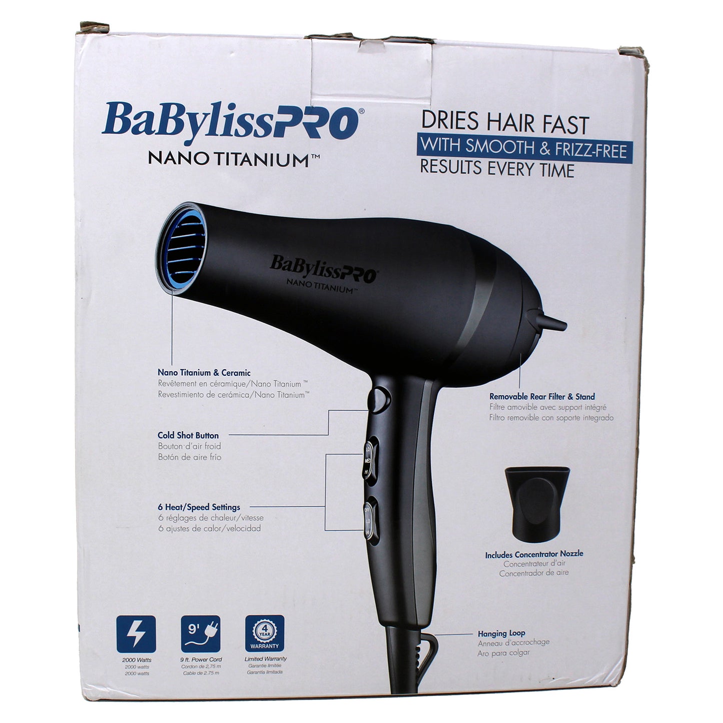 BaBylissPRO Nano Titanium Limited Edition Hair Dryer Black 1 Count