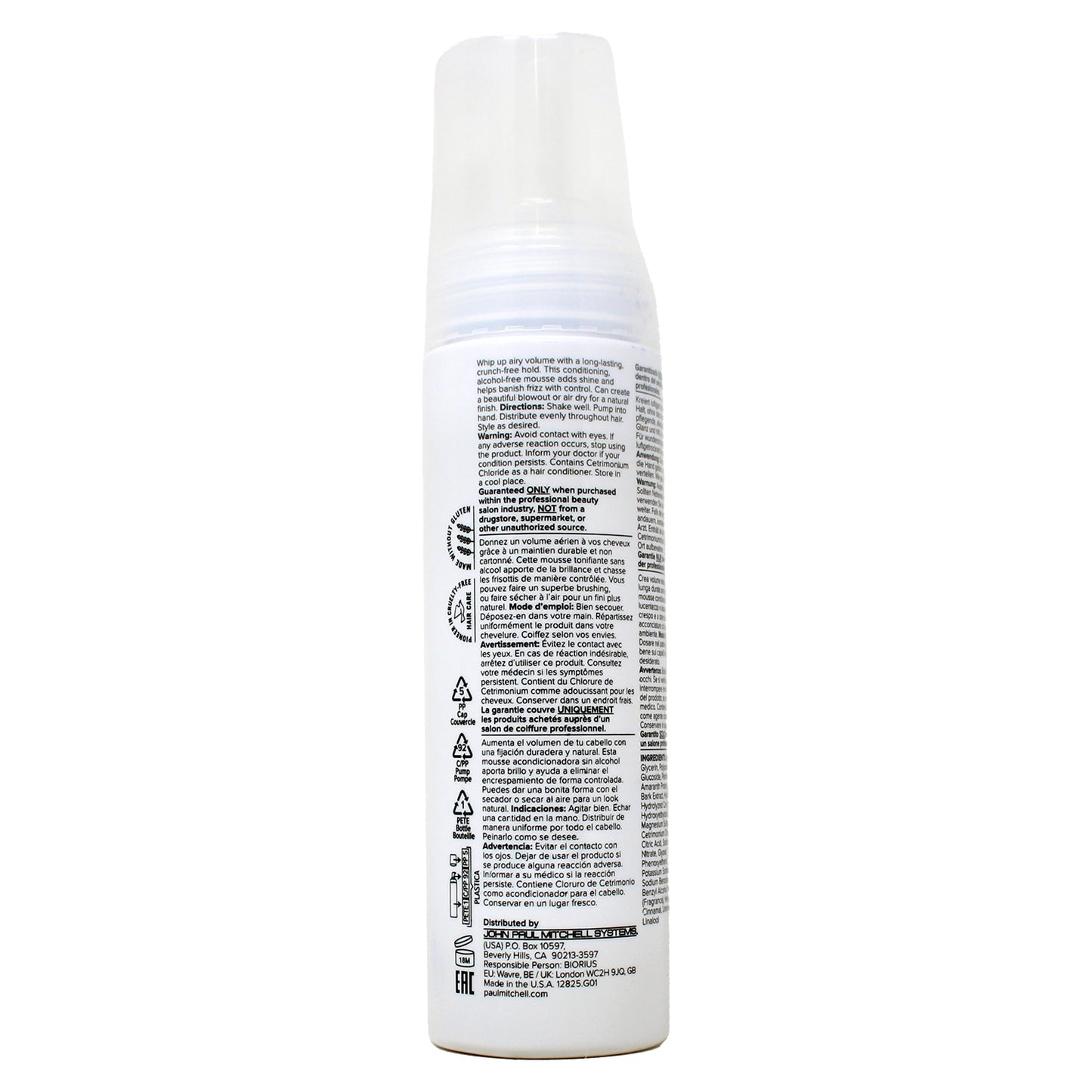Paul Mitchell, Invisiblewear, Paraben-Free, Hair Styling Foam, For Volume, Natural Hold, 200 ml