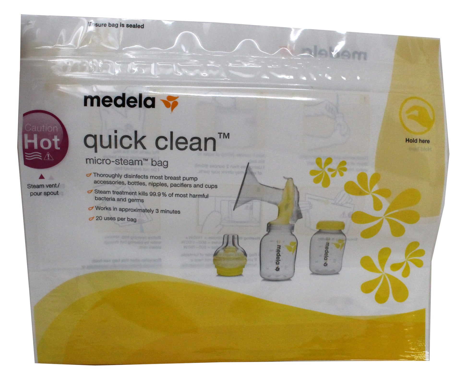 Medela Quick Clean Micro-Steam Reusable Bags 12 Count (Open Box)