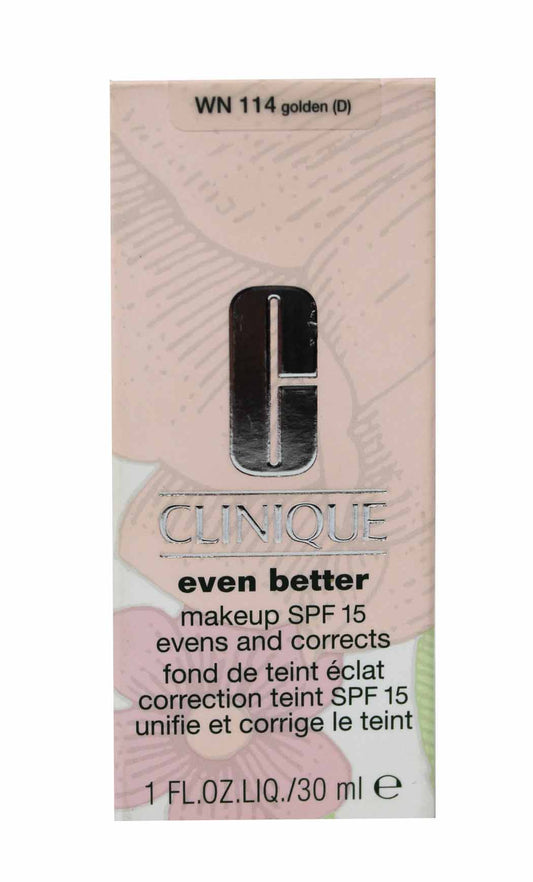 Clinique Even Better SPF15 Makeup WN114 Golden Dry To Combination Oily 1 Ounce