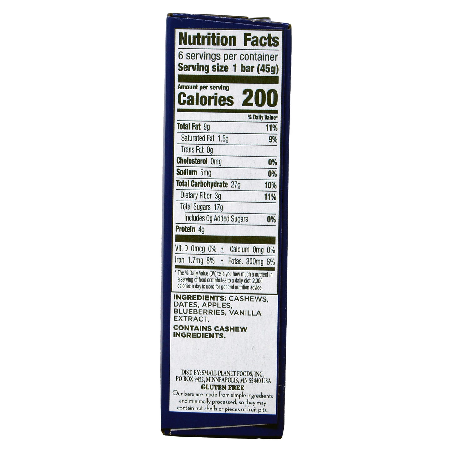 Larabar Blueberry Muffin 6 Bars Net Weight 9.60 Ounces