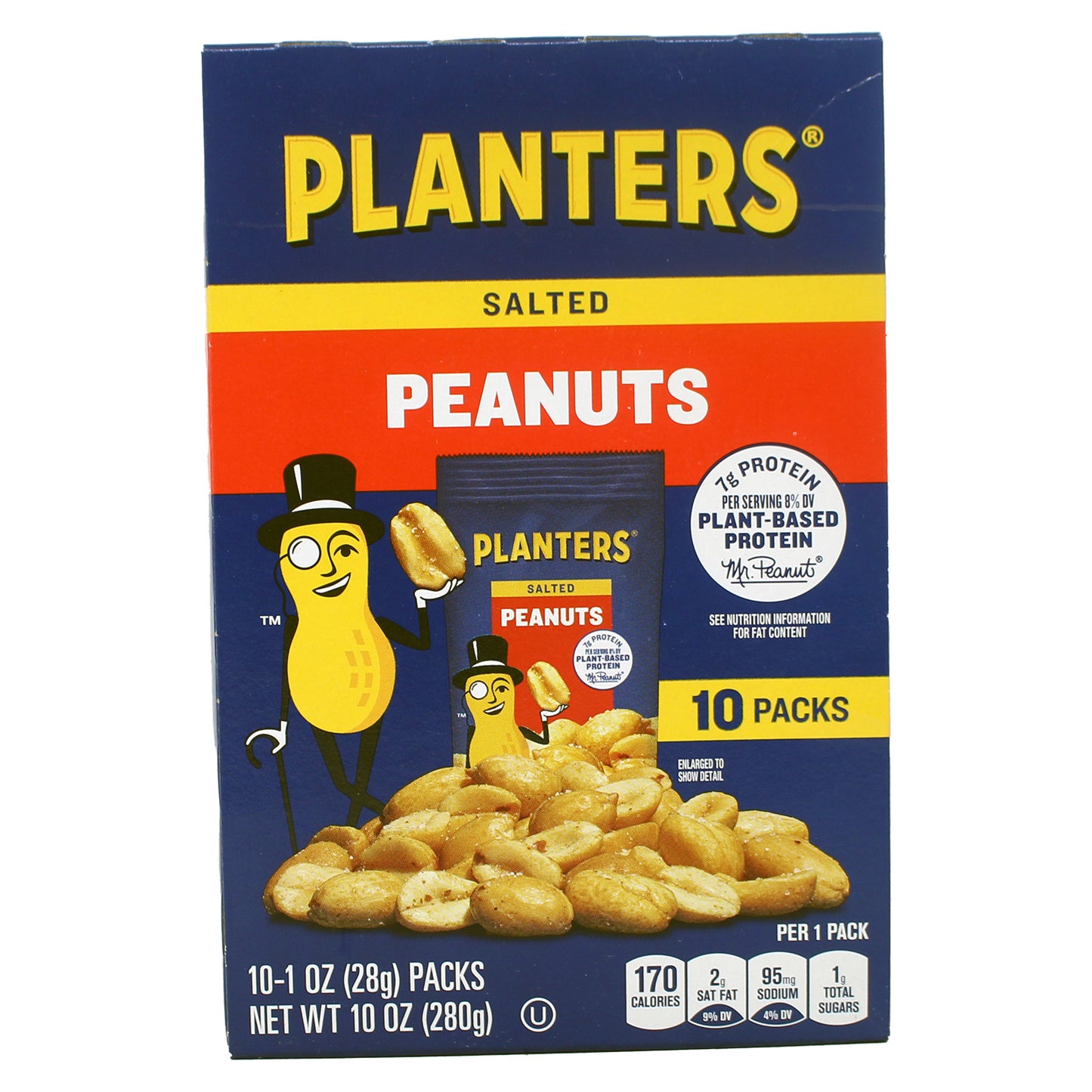 Planters Salted Peanuts 10 Packs 1 Ounce Each Net Weight 10 Ounces