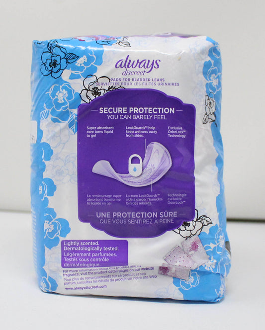 Always Discreet Liners For Bladder Leaks Moderate Absorbency 20 Count