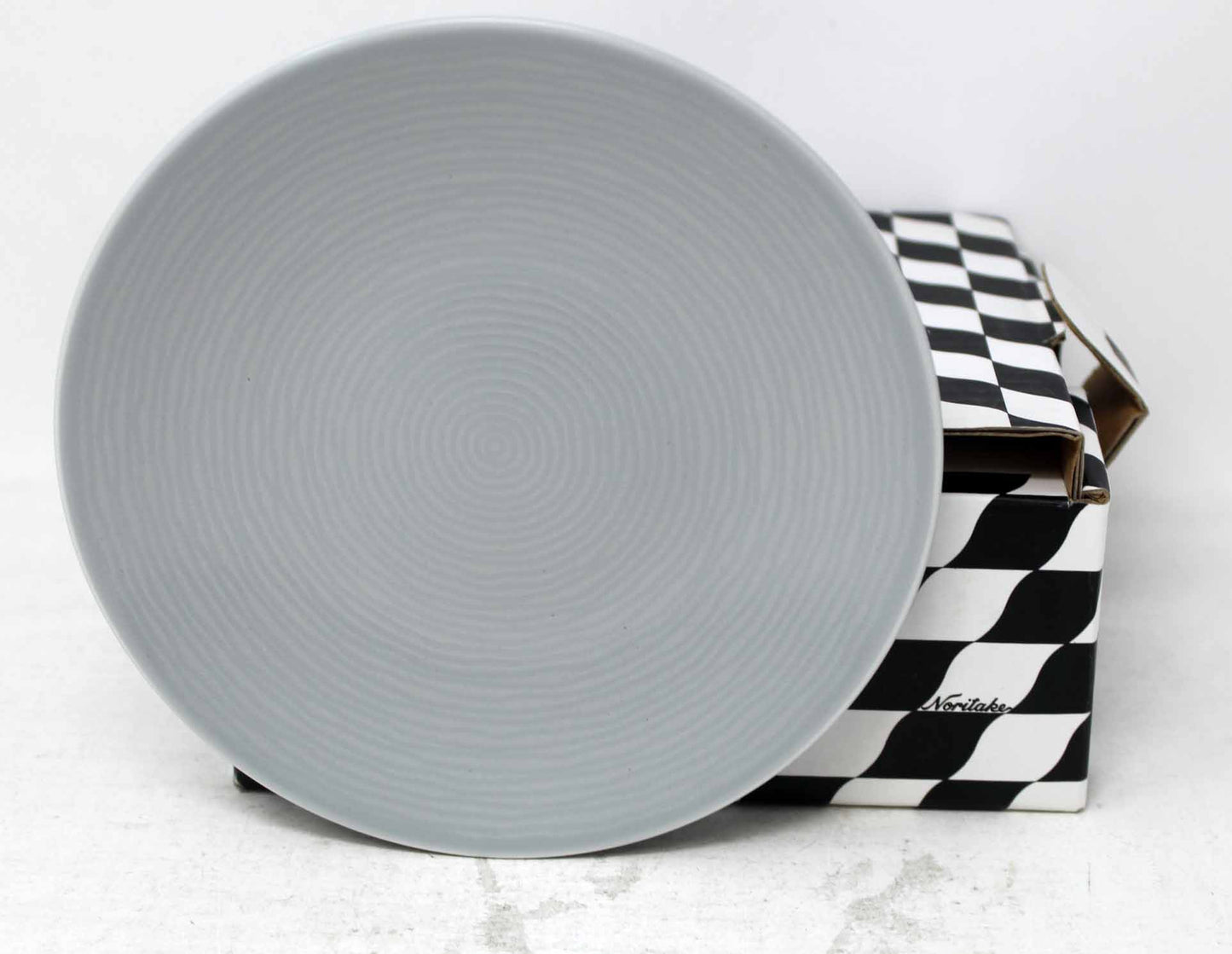 Noritake Grey On Grey Swirl Appetizer Plates 4 Count