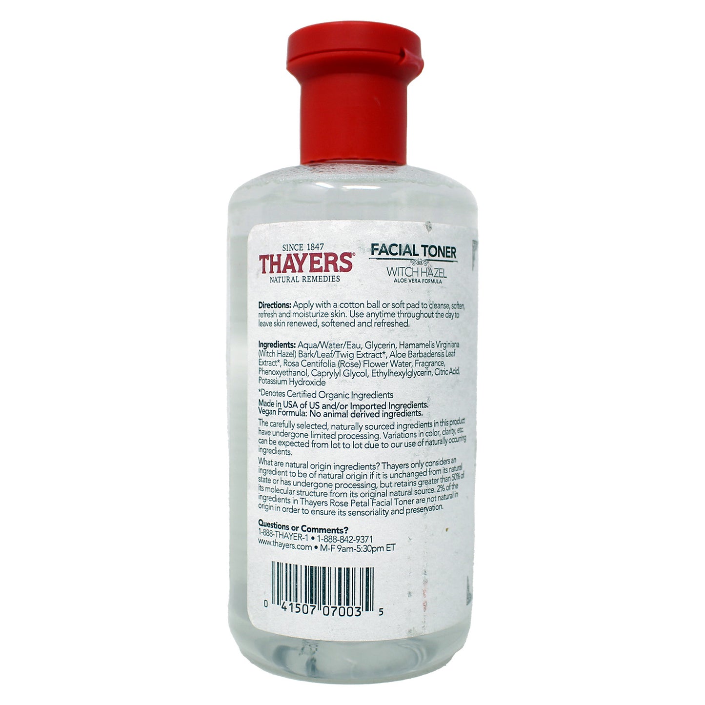 Thayers Facial Toner Witch Hazel Rose Petal Alcohol-Free 12 Ounce